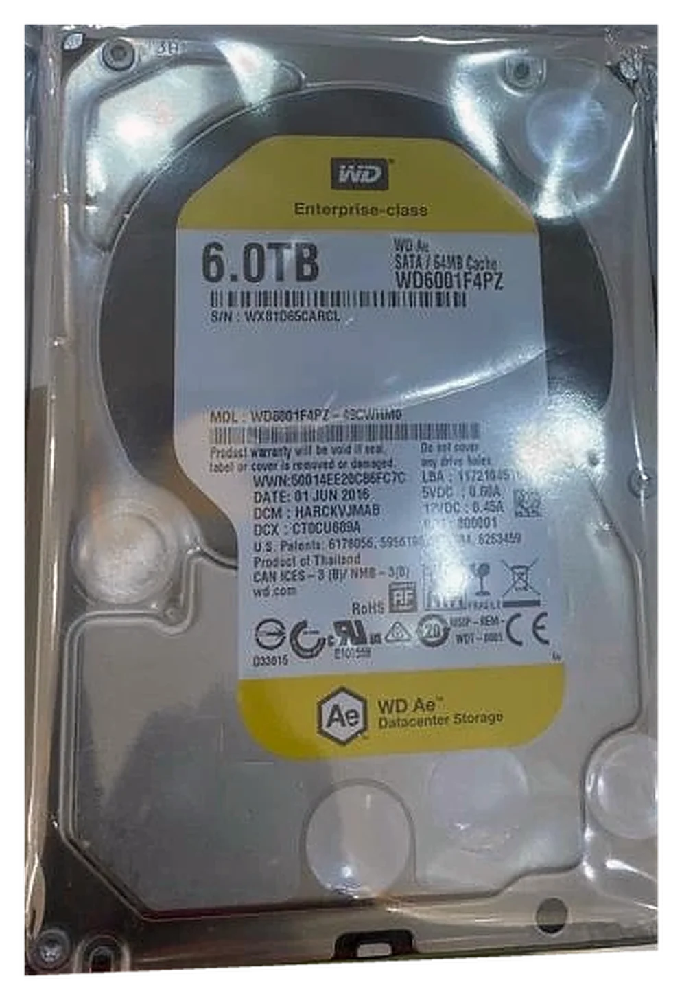WD Ae 6TB Hard Drive in Silver
